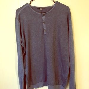 John Varvatos Collection Linen Henley